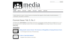 Desktop Screenshot of mediaindustriesjournal.org